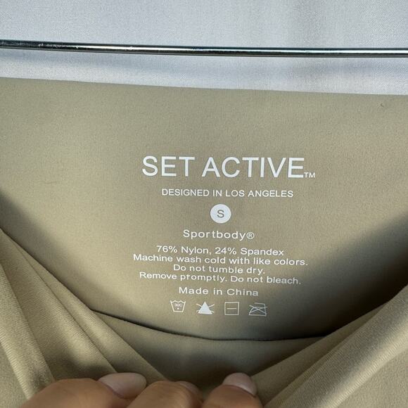 SET Active Form Cloud No Front Seem Cream Leggings 24'' Size Small - Picture 6 of 6